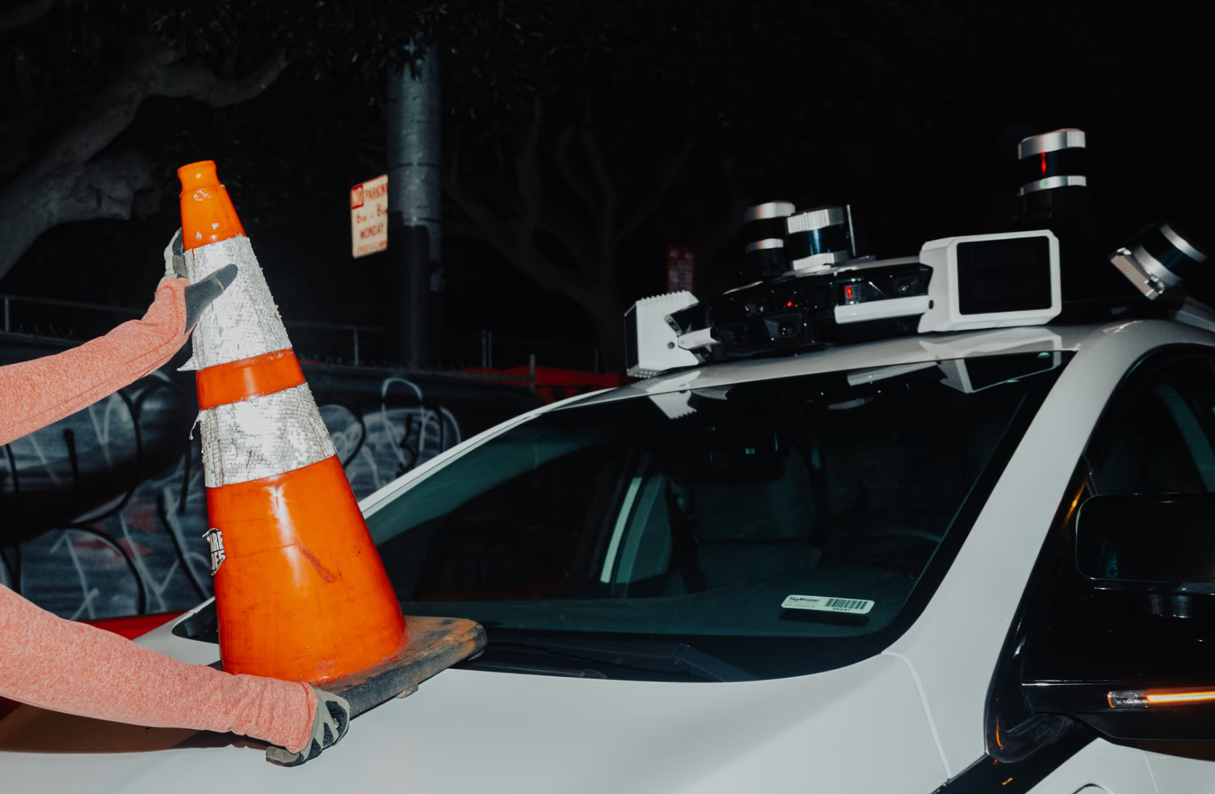 The rebel group stopping self-driving cars in their tracks – one cone at a time